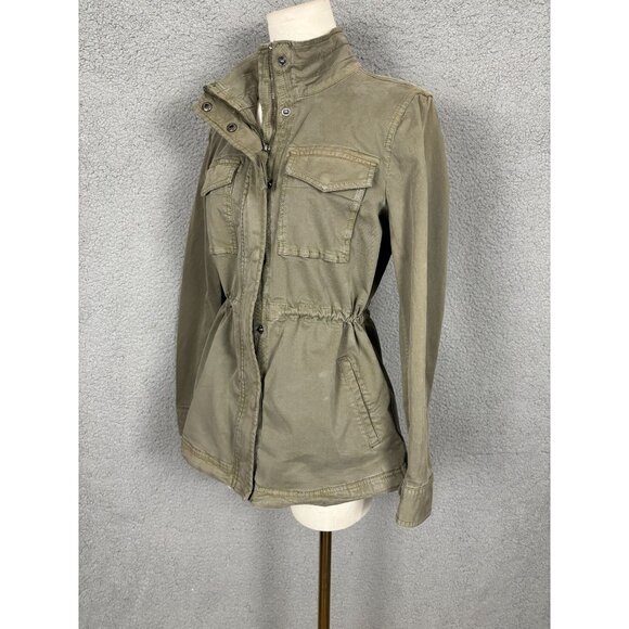 Style & Co. Women's Olive Drab Green Utility Jacket Size Small Pre-Owned - Picture 4 of 8
